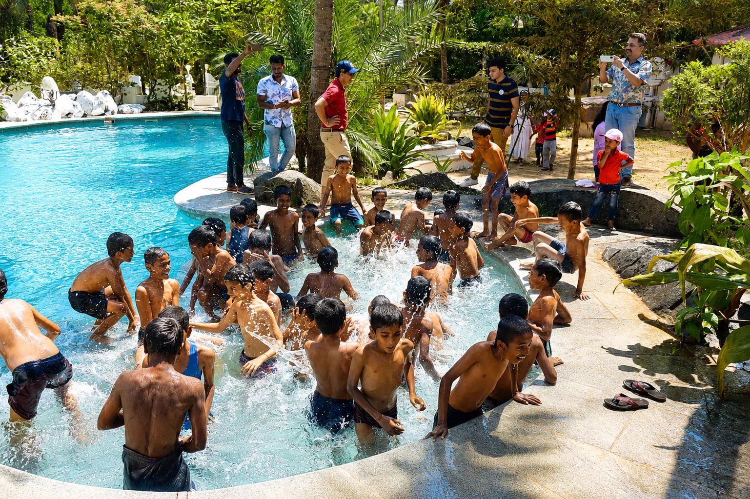 Pooltime with the kids